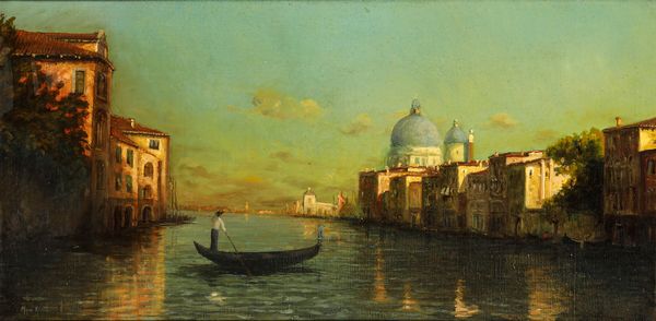 Marc Aldine : Gondola a Venezia  - Asta Dipinti e Sculture del XIX-XX secolo - Associazione Nazionale - Case d'Asta italiane