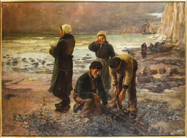 Henri Ferdinand Bellan : Di ritorno dalla pesca  - Asta Dipinti e Sculture del XIX-XX secolo - Associazione Nazionale - Case d'Asta italiane