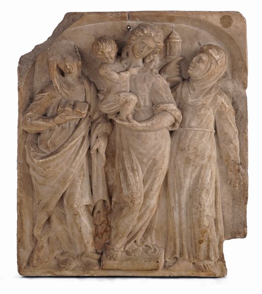 Madonna con Bambino, SantAnna e Santa Caterina da Siena. Arte rinascimentale del XVI secolo  - Asta Dipinti e Sculture del XIX-XX secolo - Associazione Nazionale - Case d'Asta italiane