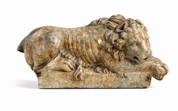 Leone. Probabile XVII secolo  - Asta Dipinti e Sculture del XIX-XX secolo - Associazione Nazionale - Case d'Asta italiane