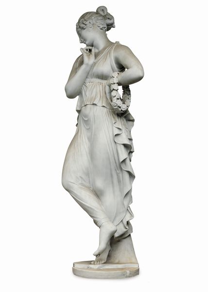 Danzatrice con dito al mento. Da un originale di Antonio Canova. Scultore del XIX-XX secolo  - Asta Dipinti e Sculture del XIX-XX secolo - Associazione Nazionale - Case d'Asta italiane