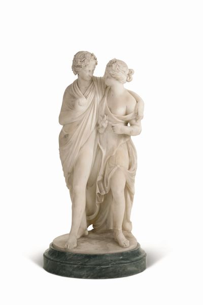 Bacco e Arianna. Scultore del XIX secolo  - Asta Dipinti e Sculture del XIX-XX secolo - Associazione Nazionale - Case d'Asta italiane