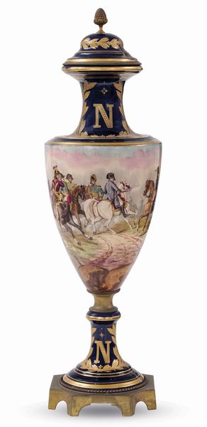 Vaso con scene Napoleoniche<BR>Francia, 1900 circa<BR>  - Asta Dipinti e Sculture del XIX-XX secolo - Associazione Nazionale - Case d'Asta italiane