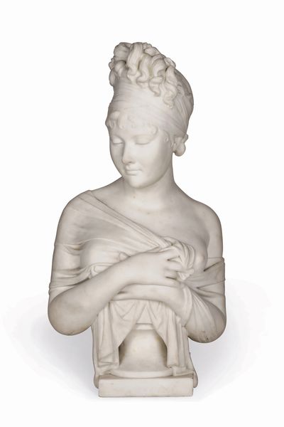 Busto di Juliette Rcamier. Da Joseph Chinard  - Asta Dipinti e Sculture del XIX-XX secolo - Associazione Nazionale - Case d'Asta italiane