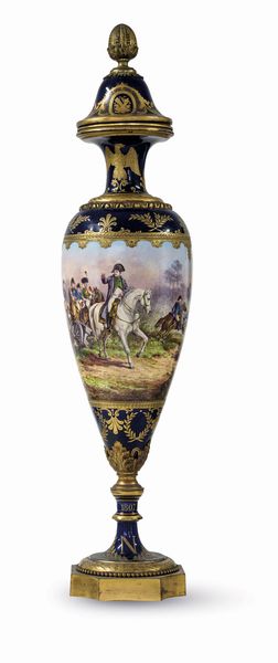 Grande vaso con scene Napoleoniche<BR>Francia, verso la fine del XIX secolo<BR>  - Asta Dipinti e Sculture del XIX-XX secolo - Associazione Nazionale - Case d'Asta italiane