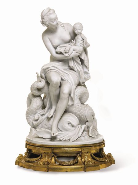 Scultura allegorica<BR>Marie-Antoinette e la nascita del Delfino<BR>Probabilmente Svres,  XX secolo  - Asta Dipinti e Sculture del XIX-XX secolo - Associazione Nazionale - Case d'Asta italiane