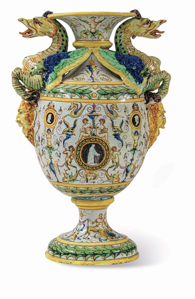 Grande vaso<BR>Bologna, Manifattura Minghetti, primi del XX secolo<BR>  - Asta Dipinti e Sculture del XIX-XX secolo - Associazione Nazionale - Case d'Asta italiane