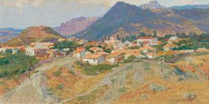 Mikhail Poplavsky : Sudak in Crimea  - Asta Dipinti e Sculture del XIX-XX secolo - Associazione Nazionale - Case d'Asta italiane