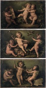 Fedele Fischetti, Attribuito a - Giochi di putti