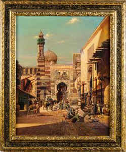 Robert Alott Graz - Scena di mercato al Cairo