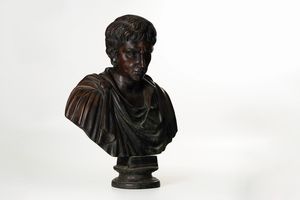 Busto di Imperatore. Fonditore del XX secolo  - Asta Dipinti e Sculture del XIX-XX secolo - Associazione Nazionale - Case d'Asta italiane