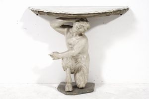 Coppia di consolles scolpite. Genova, XVIII secolo  - Asta Dipinti e Sculture del XIX-XX secolo - Associazione Nazionale - Case d'Asta italiane