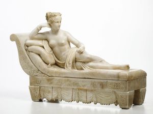 Paolina Borghese. Scultore del XIX-XX secolo, dal modello di Antonio Canova  - Asta Dipinti e Sculture del XIX-XX secolo - Associazione Nazionale - Case d'Asta italiane