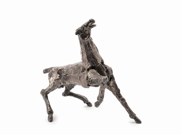 Scultura raffigurante cavallo  - Asta Argenti Antichi e del XX Secolo - Associazione Nazionale - Case d'Asta italiane