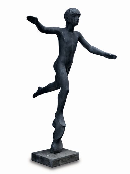 Scultura in metallo raffigurante equilibrista, siglata AB, XX secolo  - Asta Sei Secoli di Arti e Arredi - Associazione Nazionale - Case d'Asta italiane