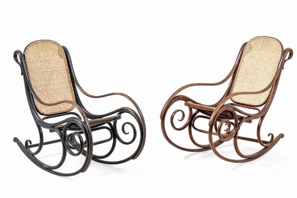 F.lli Thonet. Due sedie a dondolo  - Asta Sei Secoli di Arti e Arredi - Associazione Nazionale - Case d'Asta italiane