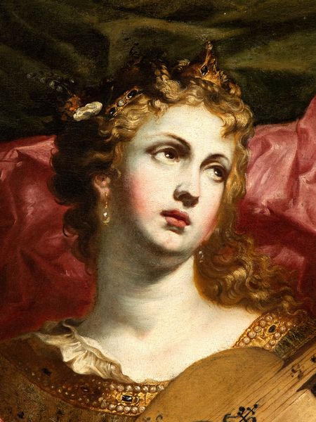 Angelo Solimena : Santa Cecilia o Allegoria della Musica  - Asta Dipinti dal XIV al XIX secolo, con una selezione di sculture - Associazione Nazionale - Case d'Asta italiane