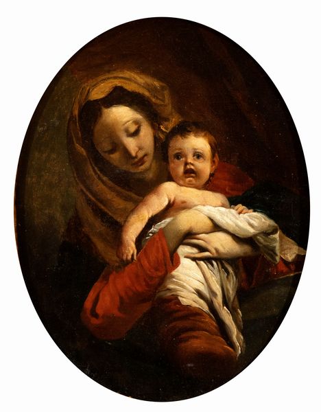 Giambattista  Tiepolo, Seguace di : Madonna con Bambino  - Asta Dipinti dal XIV al XIX secolo, con una selezione di sculture - Associazione Nazionale - Case d'Asta italiane