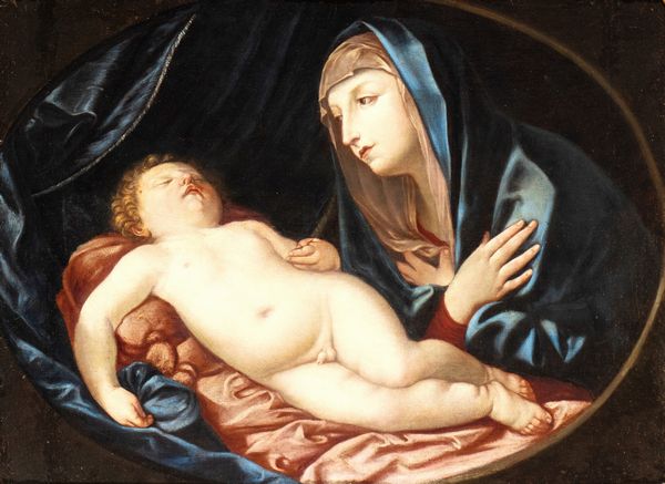 Guido Reni , Seguace di : Madonna con il Bambino  - Asta Dipinti dal XIV al XIX secolo, con una selezione di sculture - Associazione Nazionale - Case d'Asta italiane