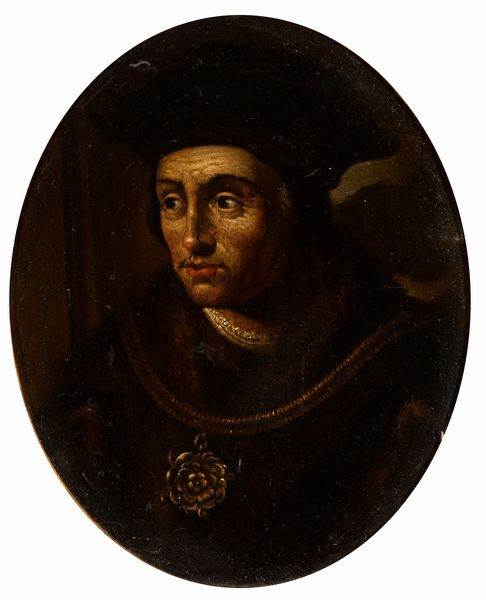 Artista fiammingo, XVII secolo : a) Ritratto virile con cappello e piuma; b) ritratto virile con cappello, collana e medaglione. Coppia di dipinti  - Asta Dipinti dal XIV al XIX secolo, con una selezione di sculture - Associazione Nazionale - Case d'Asta italiane