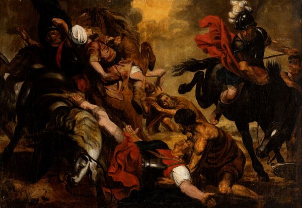 Peter Paul Rubens, Seguace di : Paolo folgorato sulla via di Damasco  - Asta Dipinti dal XIV al XIX secolo, con una selezione di sculture - Associazione Nazionale - Case d'Asta italiane