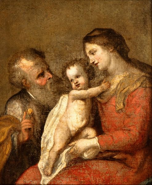 Anton van Dyck, Seguace di : Sacra Famiglia  - Asta Dipinti dal XIV al XIX secolo, con una selezione di sculture - Associazione Nazionale - Case d'Asta italiane