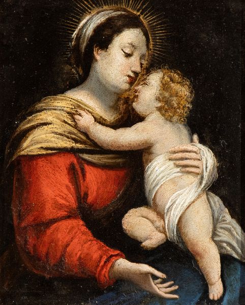 Artista emiliano, XVII secolo : Madonna con Bambino  - Asta Dipinti dal XIV al XIX secolo, con una selezione di sculture - Associazione Nazionale - Case d'Asta italiane