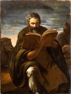 Artista emiliano, XVII secolo - San Girolamo nel deserto