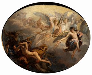 Artista anonimo, XVIII secolo - La caduta degli angeli ribelli