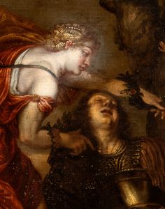 Anton van Dyck, Seguace di : Marte e Venere  - Asta Dipinti dal XIV al XIX secolo, con una selezione di sculture - Associazione Nazionale - Case d'Asta italiane