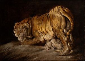 Peter Paul Rubens, Ambito di - Tigre con cuccioli