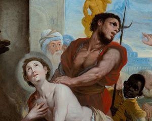 Luca Giordano : Il martirio di San Lorenzo  - Asta Dipinti dal XIV al XIX secolo, con una selezione di sculture - Associazione Nazionale - Case d'Asta italiane