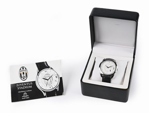 Juventus Stadium - Orologio da polso automatico da uomo in acciaio con datario e fondello scheletrato  - Asta Asta a Tempo - Orologi da Tasca da Polso e da Tavolo - Associazione Nazionale - Case d'Asta italiane