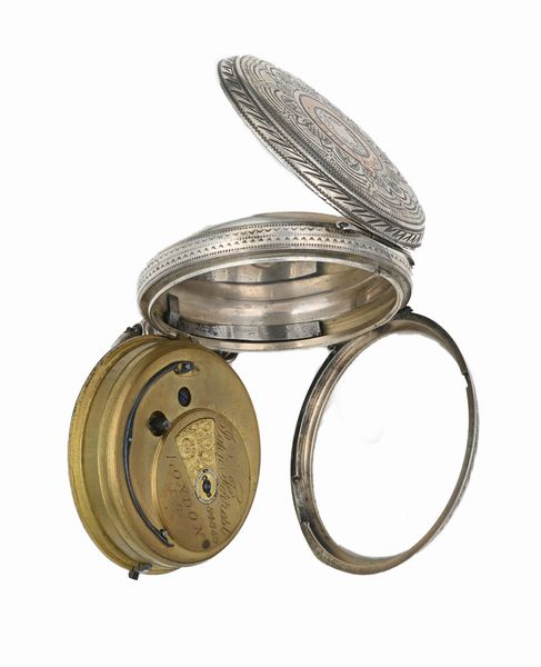 John Forrest London (Chronometer Maker to the Admiralty) - Orologio da tasca a chiavetta da uomo in argento con punzoni Chester 1899. Meccanica a conoide con scappamento ad ancora, bilanciere bimetallico e spirale piana Quadrante argent  - Asta Asta a Tempo - Orologi da Tasca da Polso e da Tavolo - Associazione Nazionale - Case d'Asta italiane