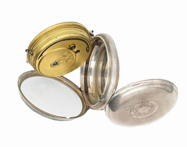 Thomas Campbell ad Amble - Orologio da tasca a chiavetta da uomo in argento con punzoni Chester 1874. Meccanica a conoide con scappamento ad ancora, bilanciere anulare e spirale piana  - Asta Asta a Tempo - Orologi da Tasca da Polso e da Tavolo - Associazione Nazionale - Case d'Asta italiane