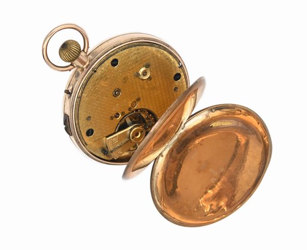 John Russel London - Orologio contasecondi remontoir da uomo in oro 375/000. Scappamento ad ancora, bilanciere monometallico con spirale piana  - Asta Asta a Tempo - Orologi da Tasca da Polso e da Tavolo - Associazione Nazionale - Case d'Asta italiane