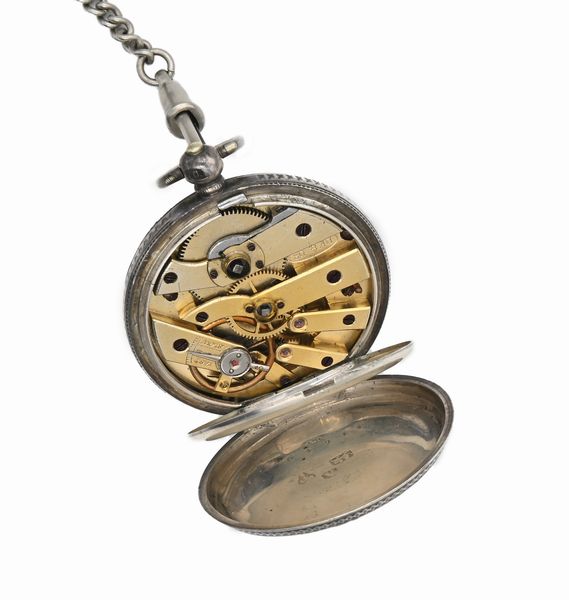 DF &Co - Orologio da tasca a chiavetta da uomo in argento con punzoni Chester 1884. Meccanismo a cilindro con spirale piana  - Asta Asta a Tempo - Orologi da Tasca da Polso e da Tavolo - Associazione Nazionale - Case d'Asta italiane