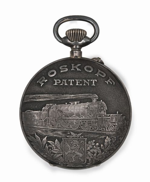 Wille Frres Modello Roskopf Patent - Orologio da tasca remontoir da uomo in metallo argentato delle Ferrovie belghe  - Asta Asta a Tempo - Orologi da Tasca da Polso e da Tavolo - Associazione Nazionale - Case d'Asta italiane