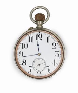 Porta orologio in legno rivestito in velluto e lamina d'argento sterling Birmingham 1903 con all'interno un orologio da carrozza remontoir con cassa in metallo argentato  - Asta Asta a Tempo - Orologi da Tasca da Polso e da Tavolo - Associazione Nazionale - Case d'Asta italiane