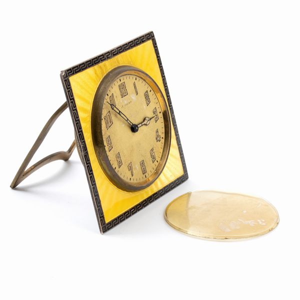 A Schild & Co. : Orologio da tavolo Art Dco con smalti  - Asta Piccoli Orologi da tavolo Art Dco e Saliere d'Epoca dalle Collezioni Melandri di Objets de Vertu - Associazione Nazionale - Case d'Asta italiane