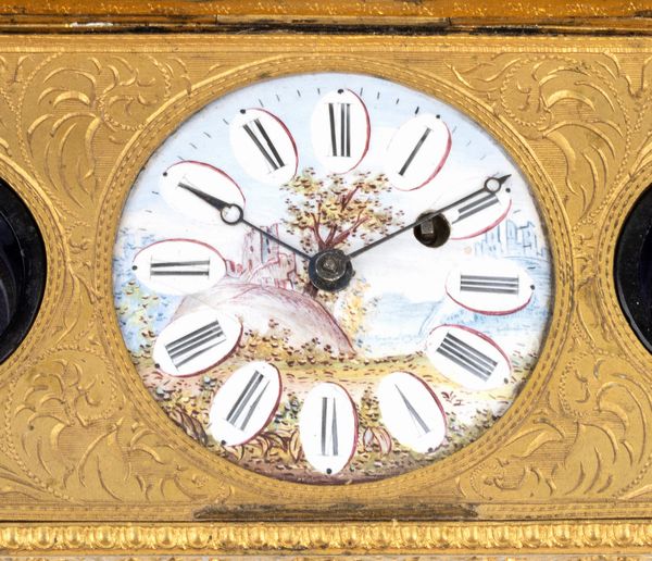 Orologio da tavolo con calamaio in smalti policromi  - Asta Piccoli Orologi da tavolo Art Dco e Saliere d'Epoca dalle Collezioni Melandri di Objets de Vertu - Associazione Nazionale - Case d'Asta italiane