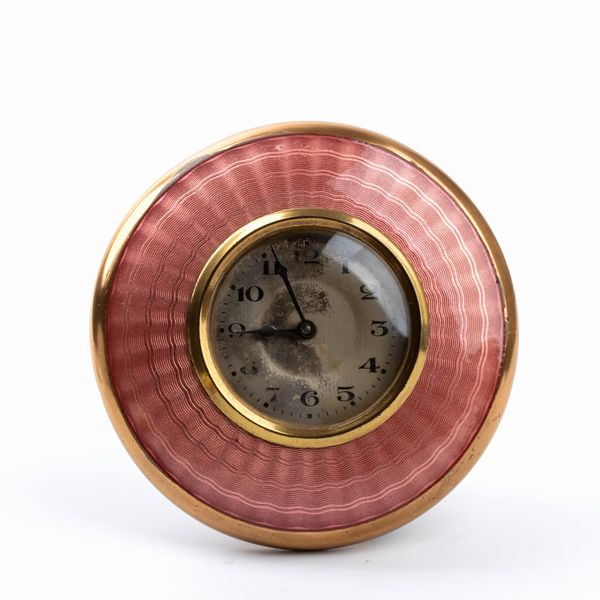 Orologio da tavolo Art Dco con smalti  - Asta Piccoli Orologi da tavolo Art Dco e Saliere d'Epoca dalle Collezioni Melandri di Objets de Vertu - Associazione Nazionale - Case d'Asta italiane