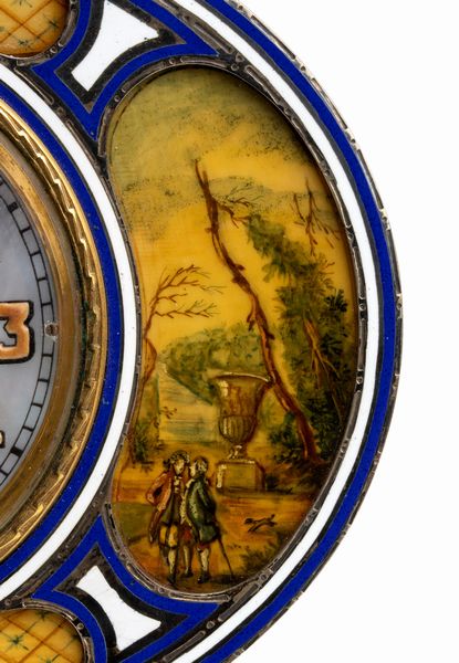 Marquet Paris Nice : Orologio da tavolo Art Dco  in argento, madreperla e smalti  - Asta Piccoli Orologi da tavolo Art Dco e Saliere d'Epoca dalle Collezioni Melandri di Objets de Vertu - Associazione Nazionale - Case d'Asta italiane