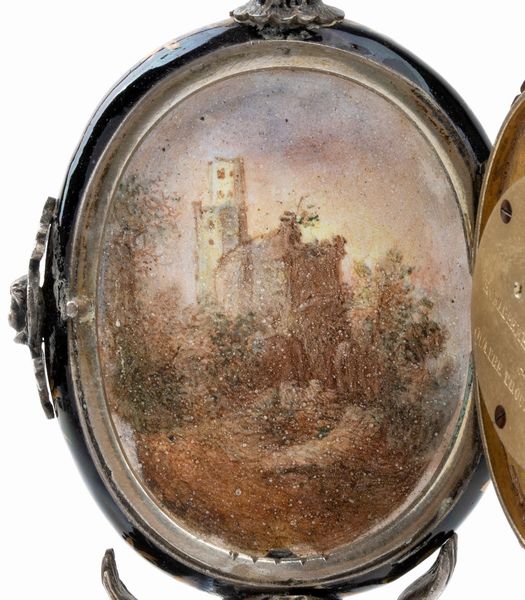 Orologio da tavolo in argento e smalti  - Asta Piccoli Orologi da tavolo Art Dco e Saliere d'Epoca dalle Collezioni Melandri di Objets de Vertu - Associazione Nazionale - Case d'Asta italiane