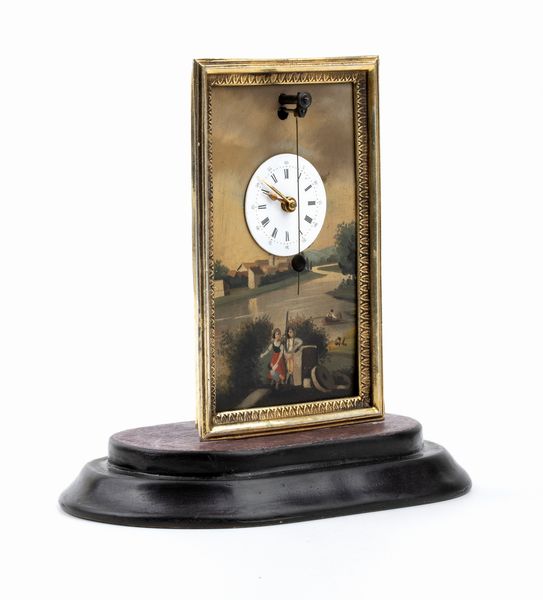 Orologio da tavolo con campana  - Asta Piccoli Orologi da tavolo Art Dco e Saliere d'Epoca dalle Collezioni Melandri di Objets de Vertu - Associazione Nazionale - Case d'Asta italiane