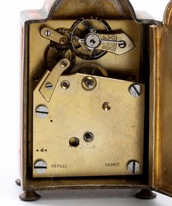 Fratelli Lovvy : Orologio da tavolo in argento e smalti  - Asta Piccoli Orologi da tavolo Art Dco e Saliere d'Epoca dalle Collezioni Melandri di Objets de Vertu - Associazione Nazionale - Case d'Asta italiane