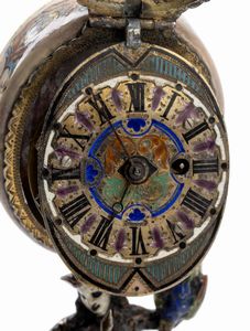 Orologio da tavolo in bronzo e lapislazuli  - Asta Piccoli Orologi da tavolo Art Dco e Saliere d'Epoca dalle Collezioni Melandri di Objets de Vertu - Associazione Nazionale - Case d'Asta italiane