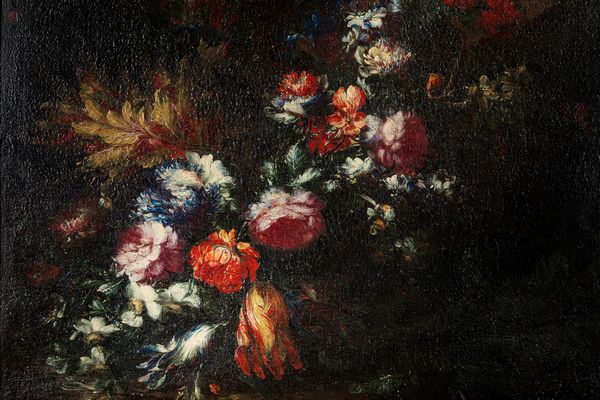 Margherita Caffi : Rose, tulipani, garofani e altri fiori en plein air  - Asta Arredi e Dipinti Antichi da una Dimora Lombarda - Associazione Nazionale - Case d'Asta italiane