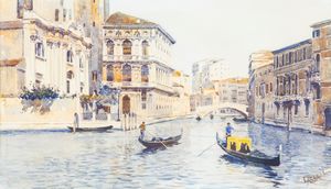 LUIGI LANZA - Venezia, gondolieri al Ponte delle Guglie