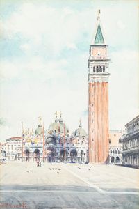 Vittore Zanetti Zilla - Venezia, Piazza San Marco